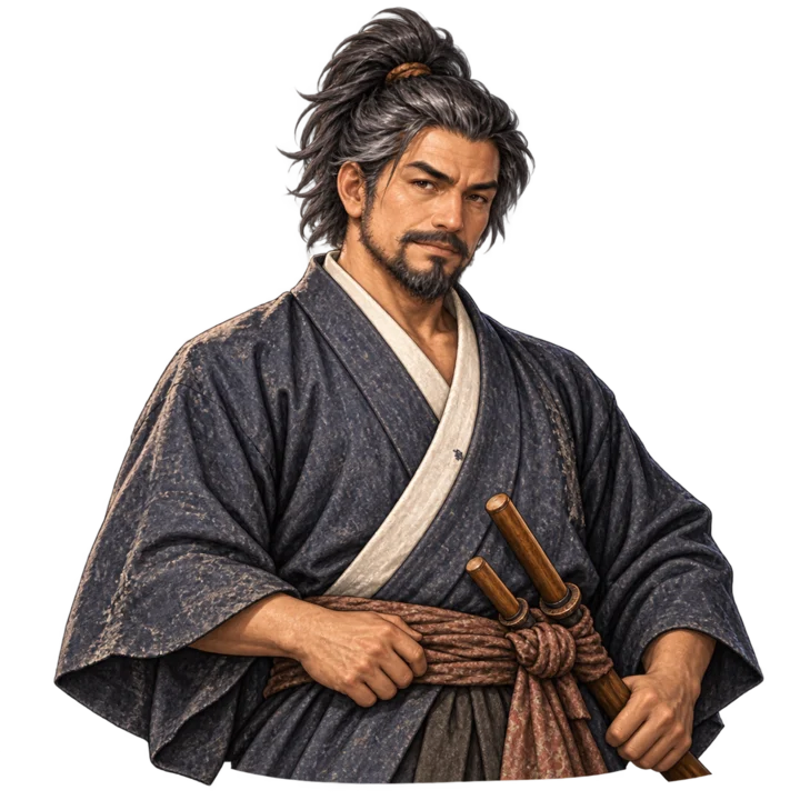 宮本武蔵の腰上の絵